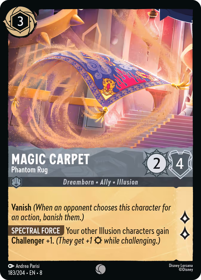 Magic Carpet - Phantom Rug 8-183 Lorcana card