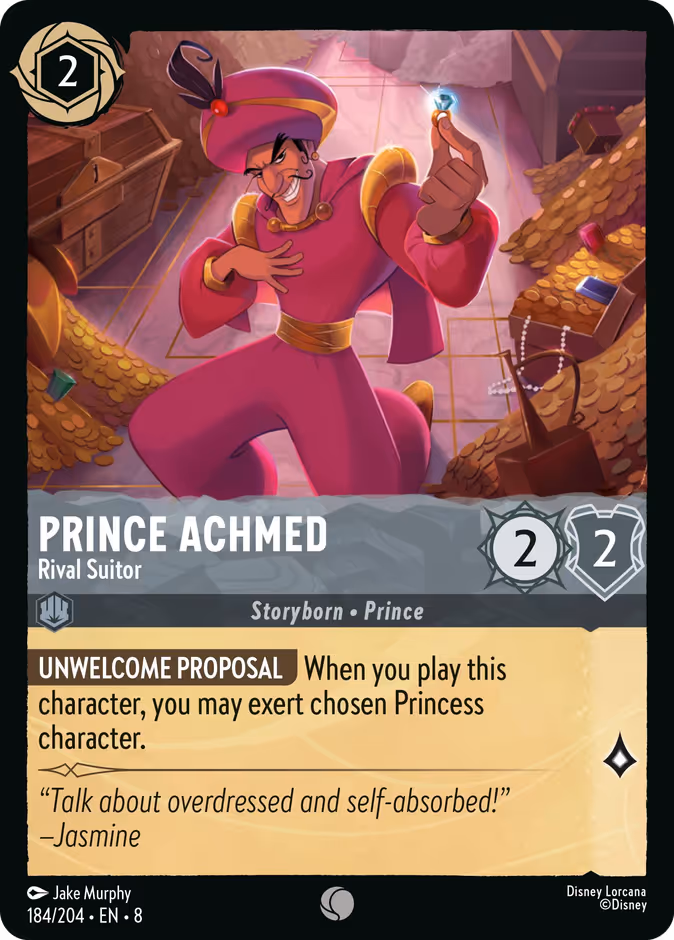 Prince Achmed - Rival Suitor 8-184 Lorcana card
