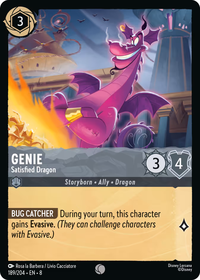 Genie - Satisfied Dragon 8-189 Lorcana card