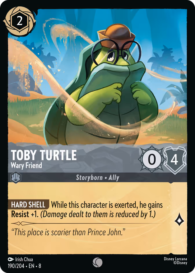 Toby Turtle - Wary Friend 8-190 Lorcana card