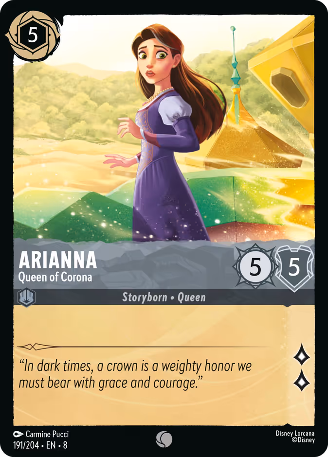 Arianna - Queen of Corona 8-191 Lorcana card