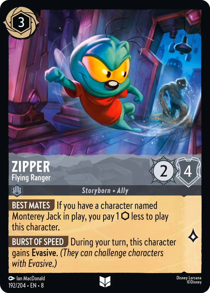 Zipper - Flying Ranger 8-192 Lorcana card