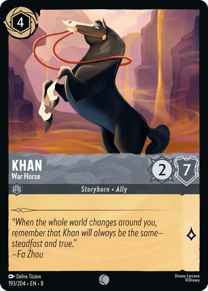 Khan - War Horse 8-193 Lorcana card