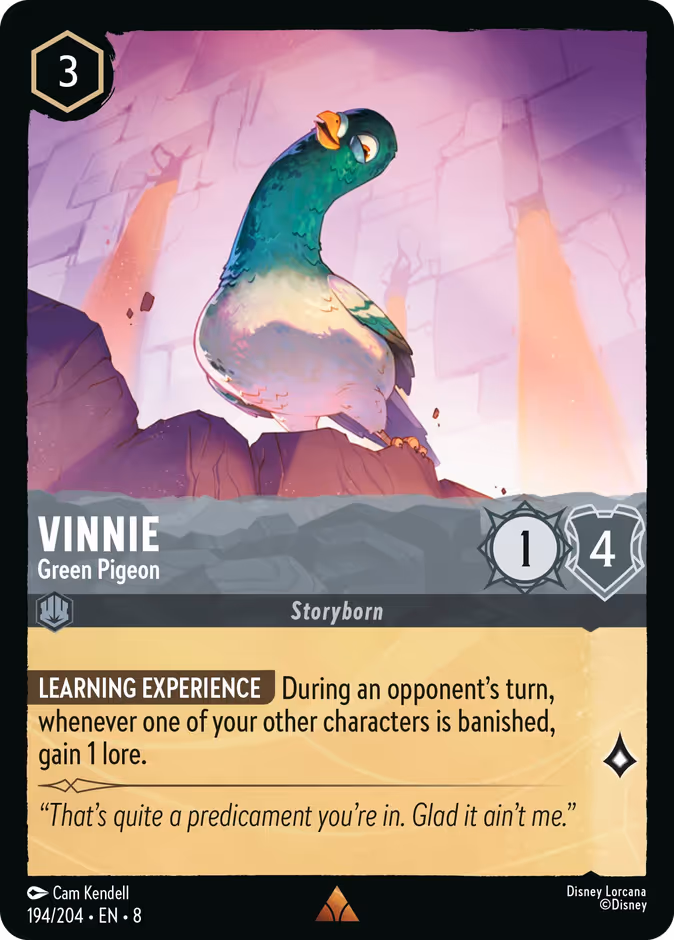 Vinnie - Green Pigeon 8-194 Lorcana card