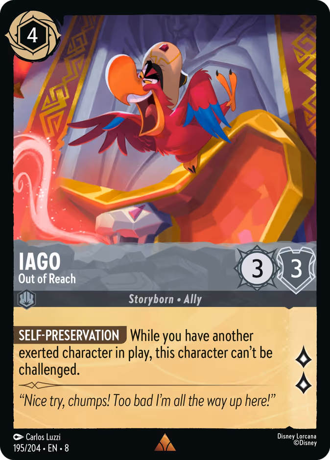Iago - Out of Reach 8-195 Lorcana card
