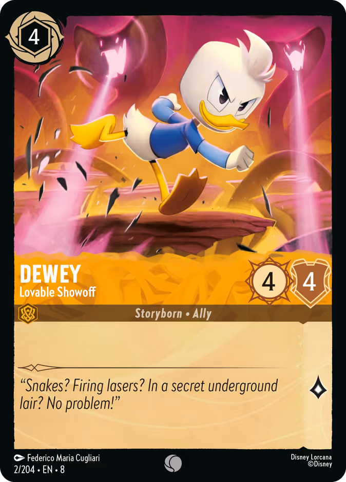 Dewey - Lovable Showoff 8-2 Lorcana card