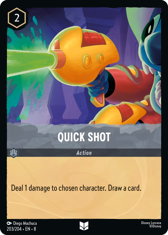 Quick Shot 8-203 Lorcana card
