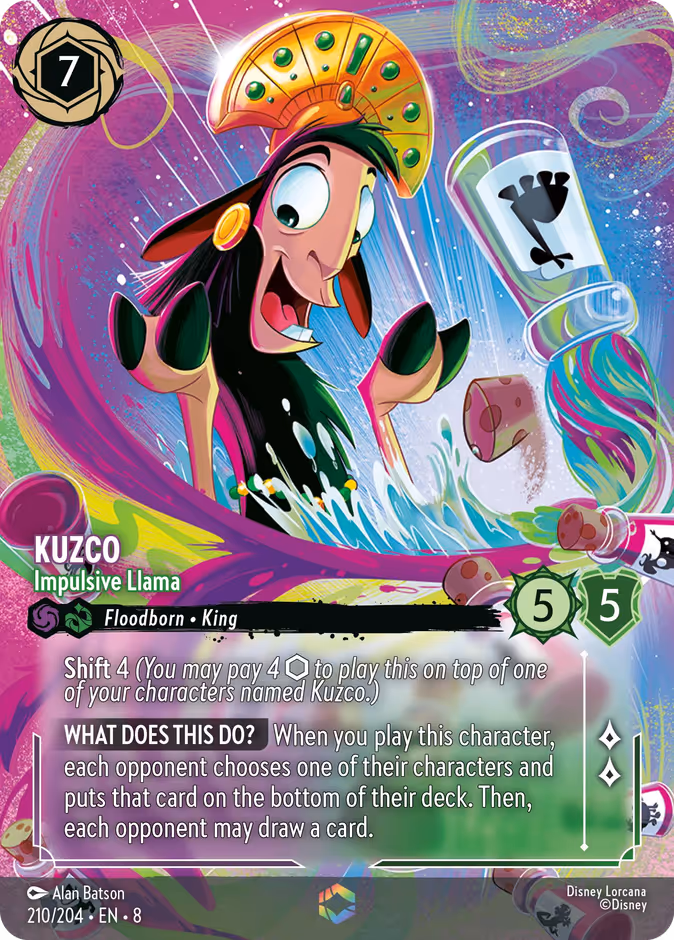 Kuzco - Impulsive Llama 8-210 Lorcana card
