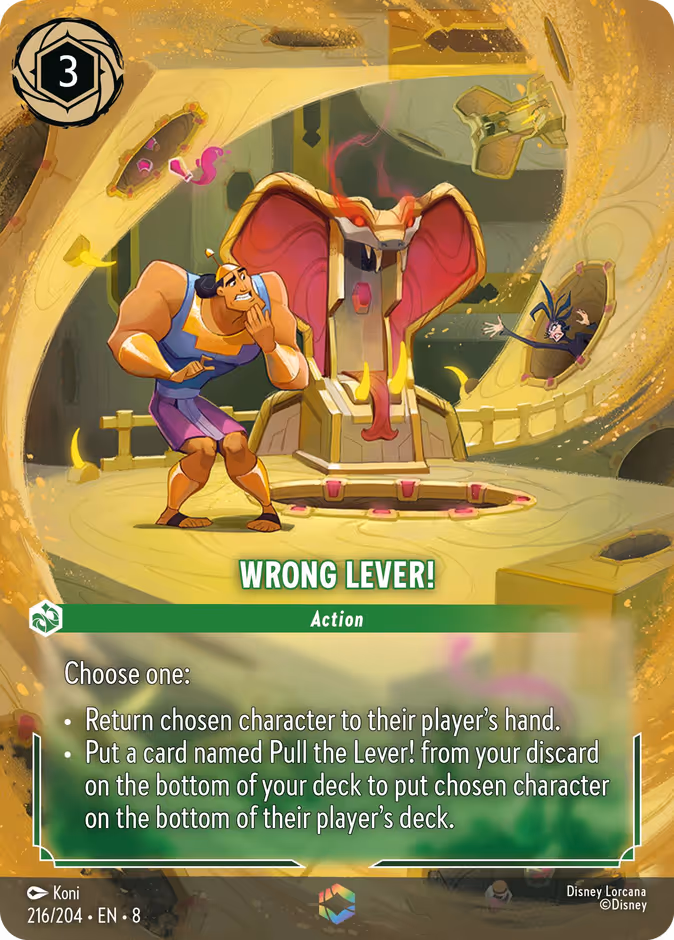 Wrong Lever! 8-216 Lorcana card