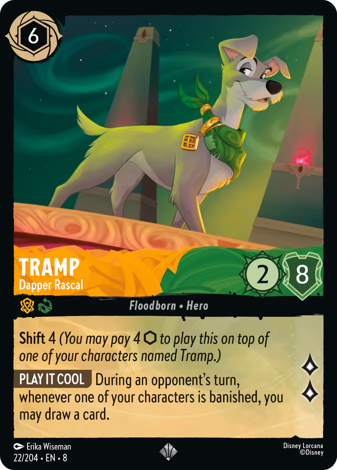 Tramp - Dapper Rascal 8-22 Lorcana card
