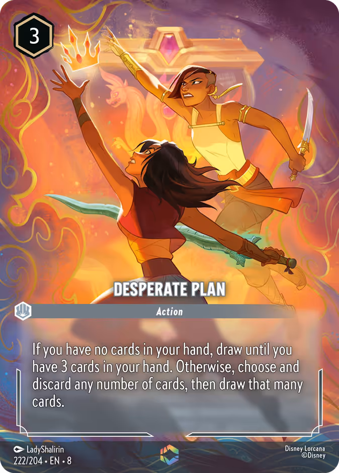 Desperate Plan 8-222 Lorcana card
