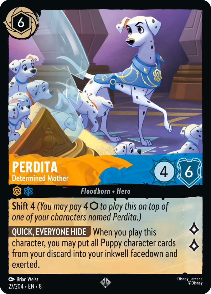 Perdita - Determined Mother 8-27 Lorcana card