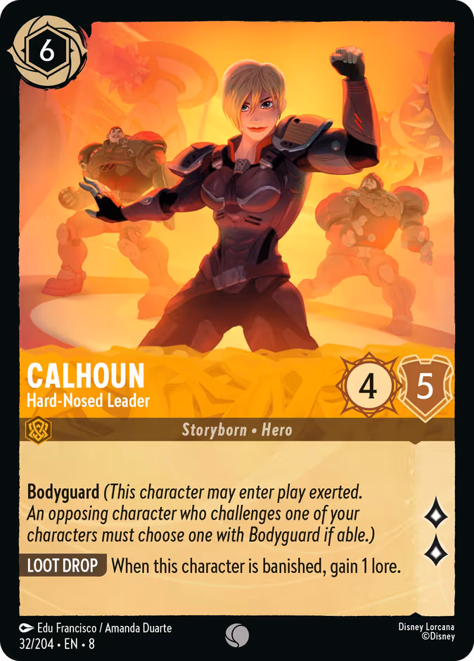 Calhoun - Hard-Nosed Leader 8-32 Lorcana card