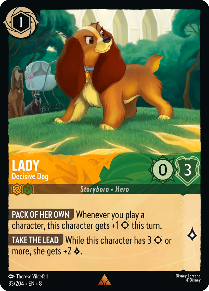 Lady - Decisive Dog 8-33 Lorcana card