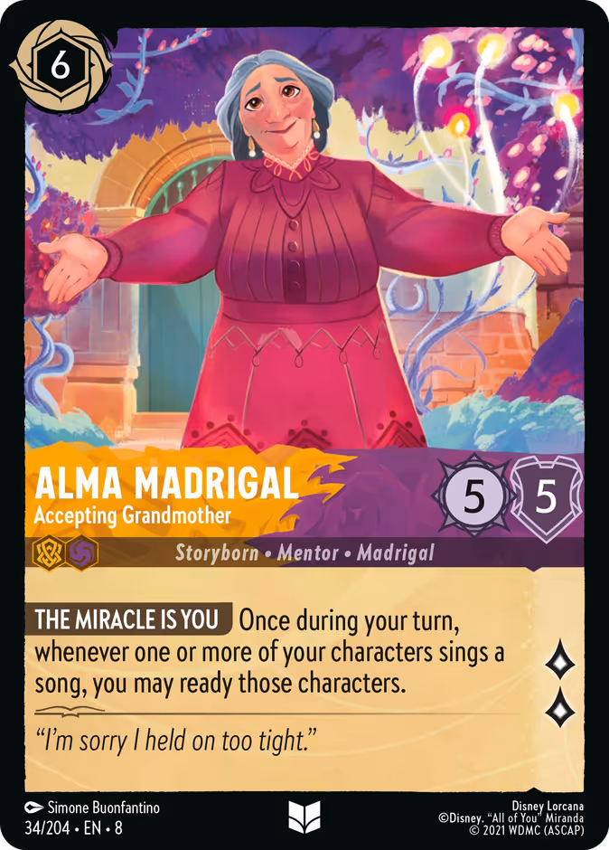 Alma Madrigal - Accepting Grandmother 8-34 Lorcana card