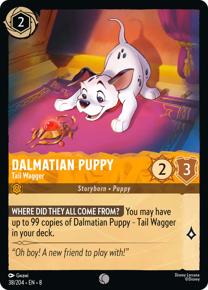 Dalmatian Puppy - Tail Wagger 8-38 Lorcana card
