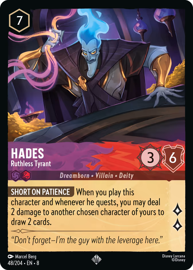 Hades - Ruthless Tyrant 8-48 Lorcana card