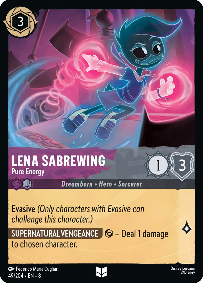 Lena Sabrewing - Pure Energy 8-49 Lorcana card