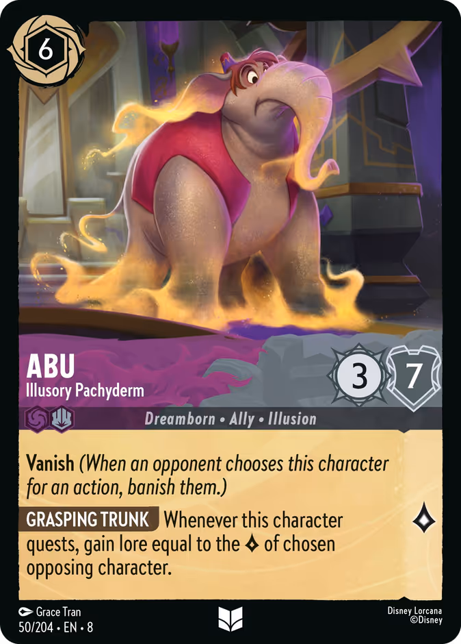 Abu - Illusory Pachyderm 8-50 Lorcana card