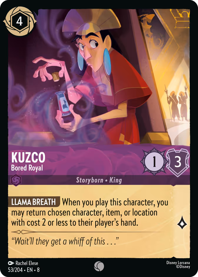 Kuzco - Bored Royal 8-53 Lorcana card