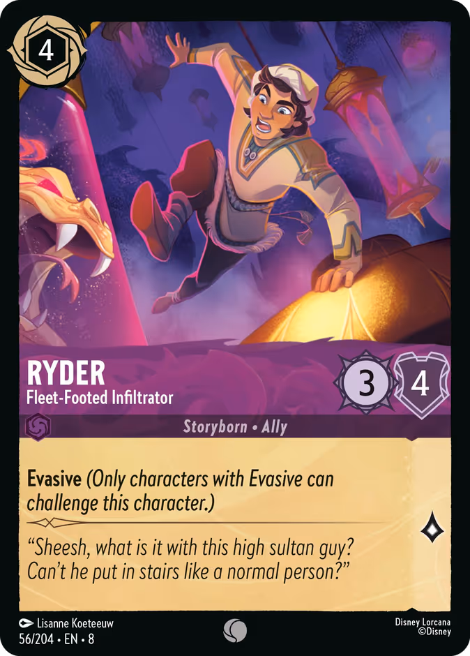 Ryder - Fleet-Footed Infiltrator 8-56 Lorcana card