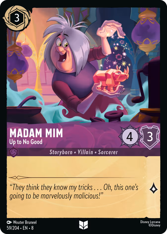 Madam Mim - Up to No Good 8-59 Lorcana card