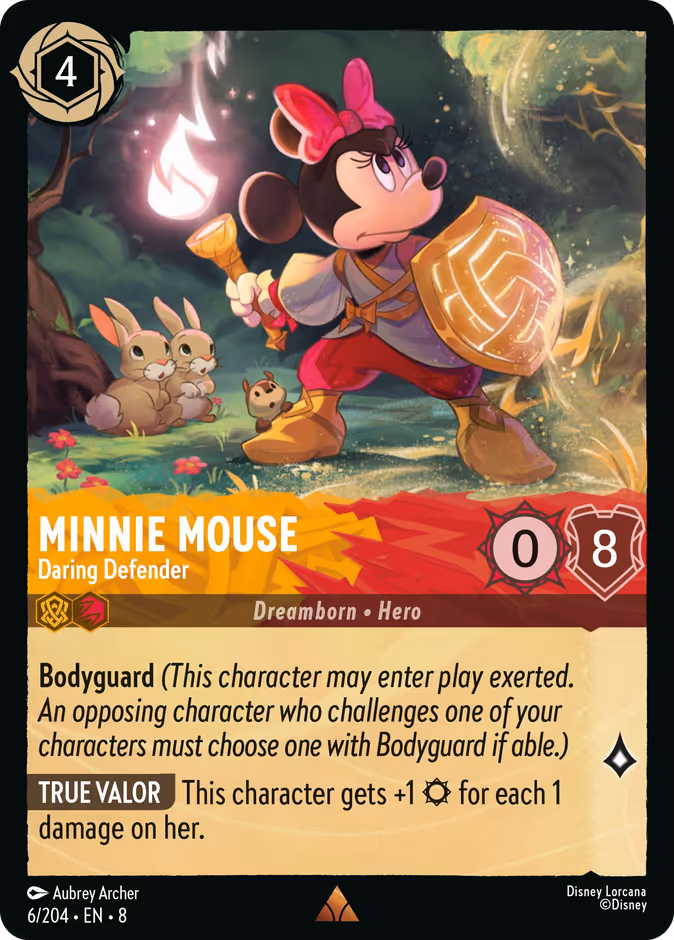 Minnie Mouse - Daring Defender 8-6 Lorcana card