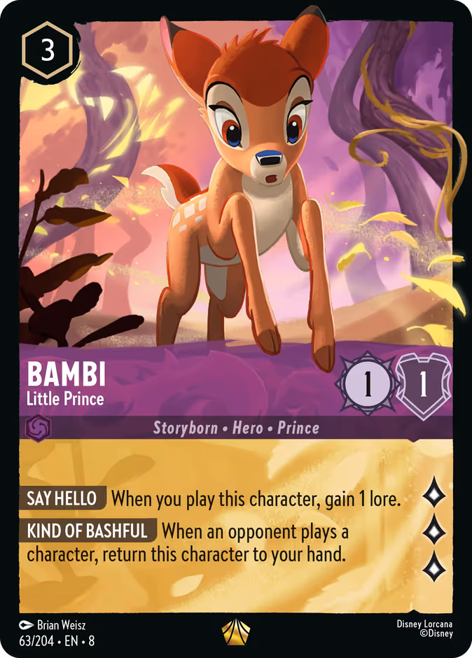 Bambi - Little Prince 8-63 Lorcana card