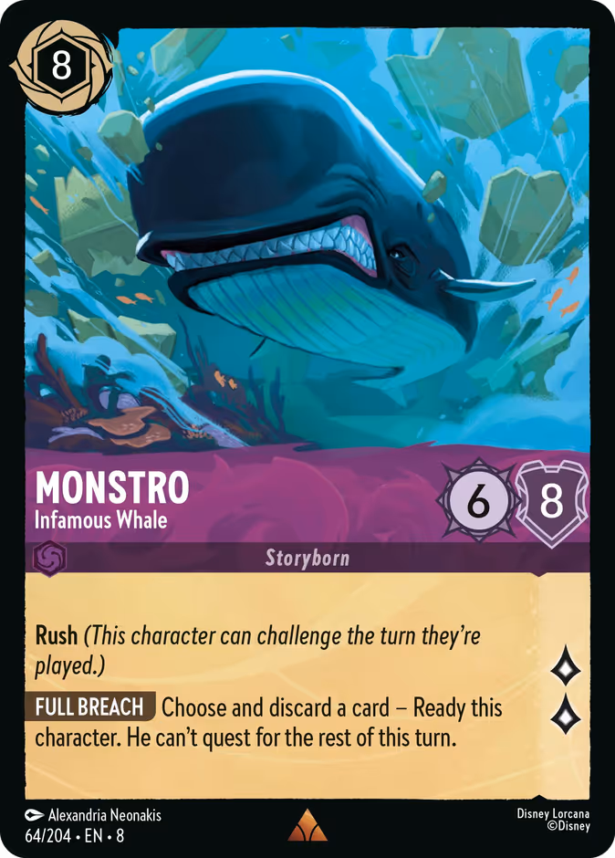 Monstro - Infamous Whale 8-64 Lorcana card