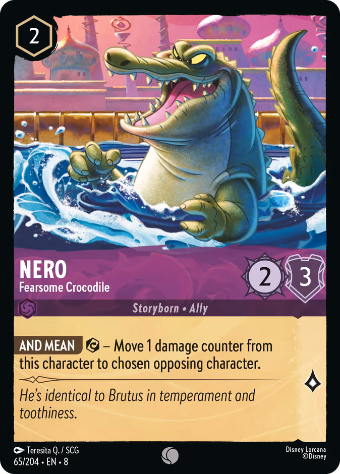 Nero - Fearsome Crocodile 8-65 Lorcana card