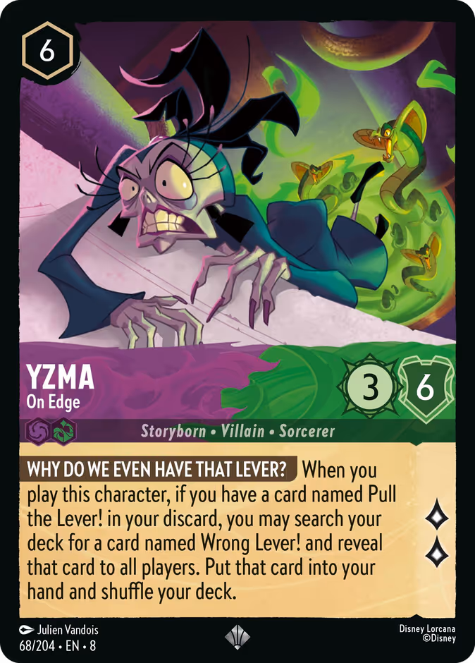 Yzma - On Edge 8-68 Lorcana card