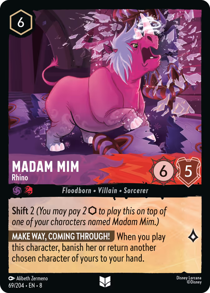 Madam Mim - Rhino 8-69 Lorcana card