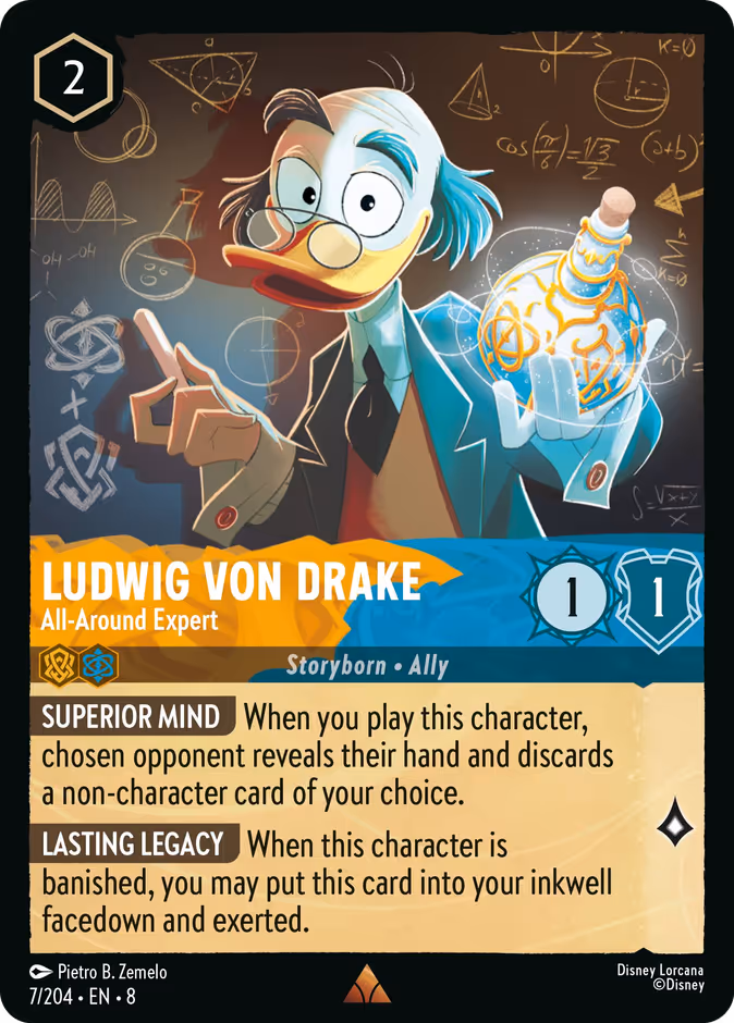 Ludwig Von Drake - All-Around Expert 8-7 Lorcana card