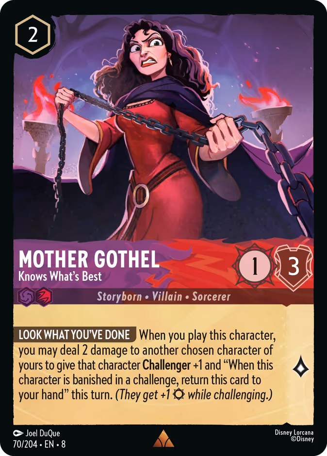 Mother Gothel - Knows What's Best 8-70 Lorcana card