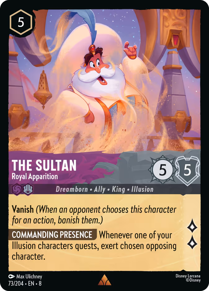 The Sultan - Royal Apparition 8-73 Lorcana card