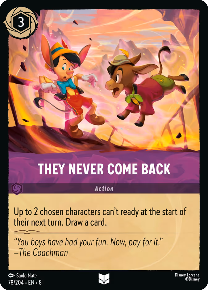 They Never Come Back 8-78 Lorcana card