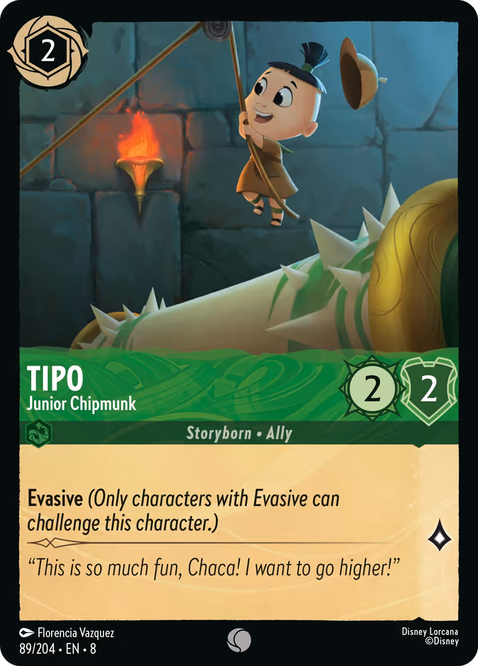 Tipo - Junior Chipmunk 8-89 Lorcana card