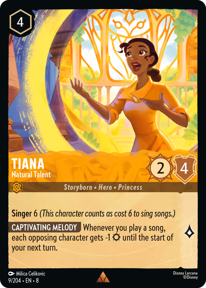 Tiana - Natural Talent 8-9 Lorcana card
