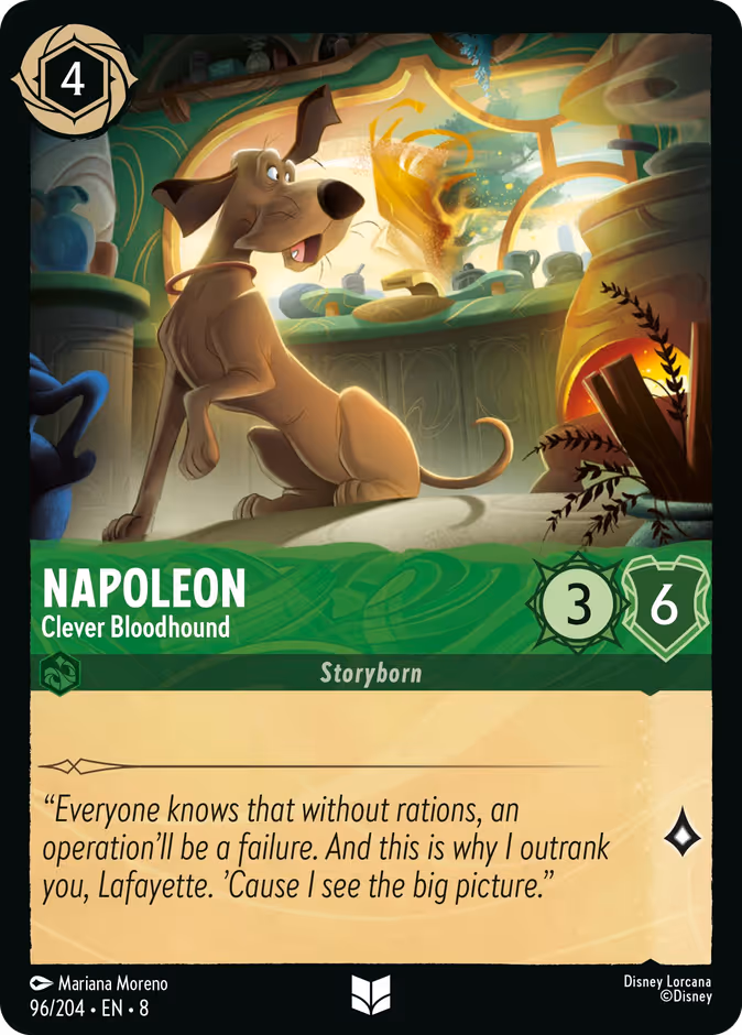Napoleon - Clever Bloodhound 8-96 Lorcana card