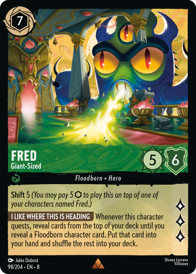 Fred - Giant-Sized 8-98 Lorcana card