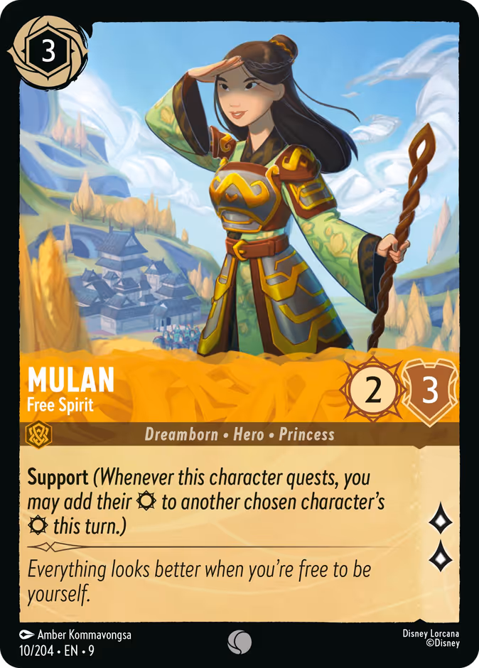 Mulan - Free Spirit 9-10 Lorcana card