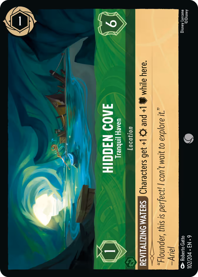 Hidden Cove - Tranquil Haven 9-102 Lorcana card