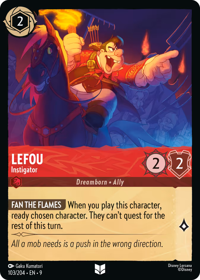 LeFou - Instigator 9-103 Lorcana card