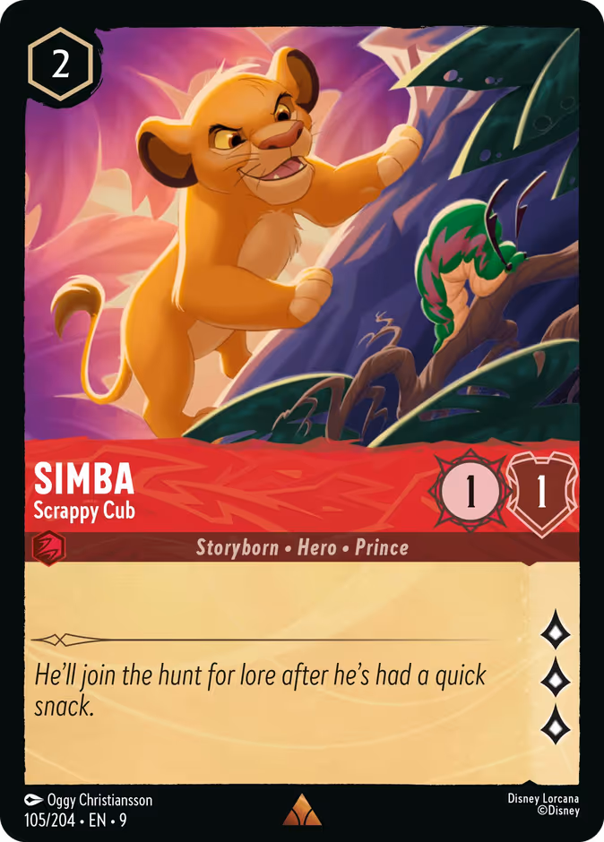 Simba - Scrappy Cub 9-105 Lorcana card