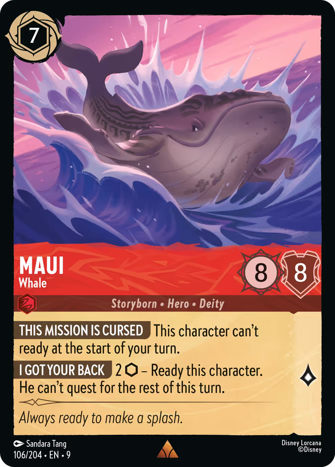 Maui - Whale 9-106 Lorcana card