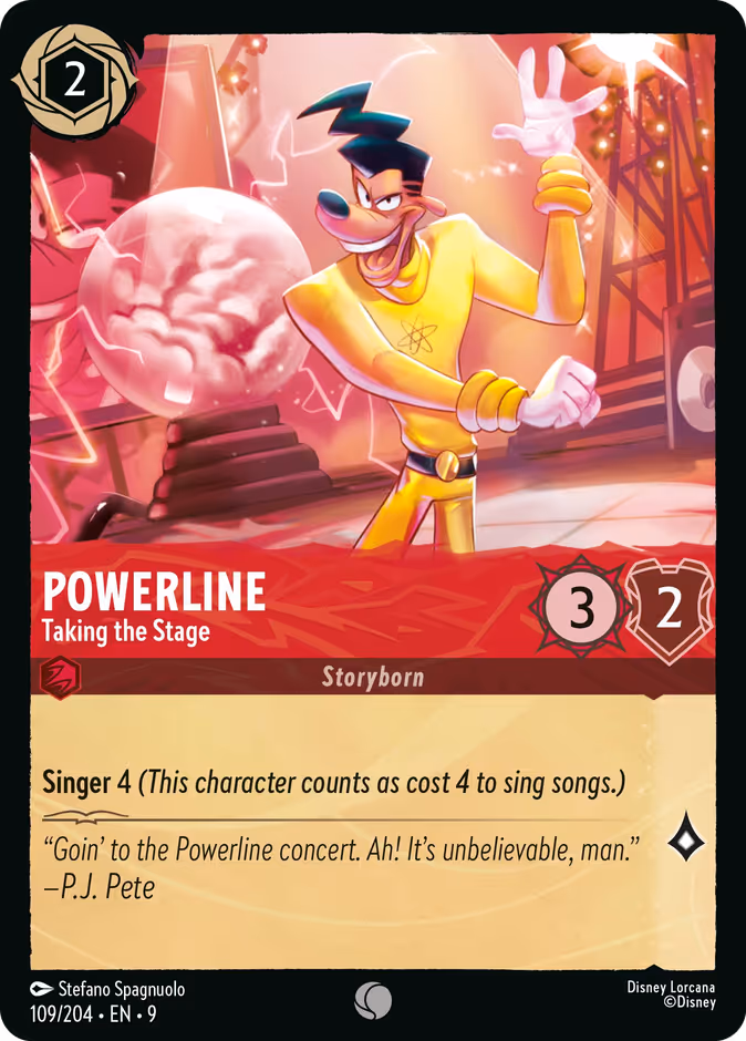 Powerline - Taking the Stage 9-109 Lorcana card