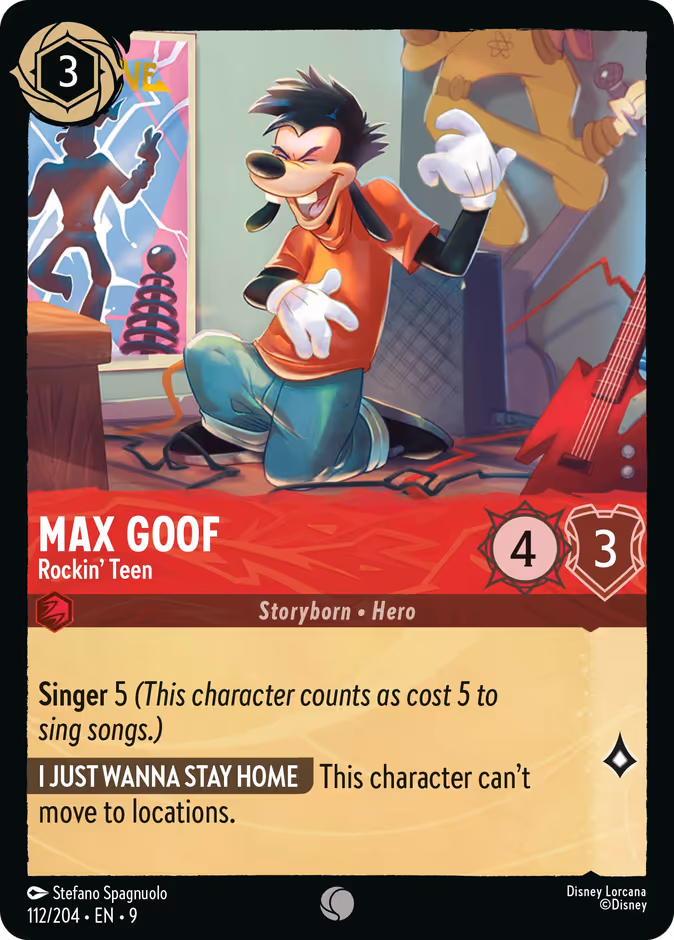 Max Goof - Rockin' Teen 9-112 Lorcana card