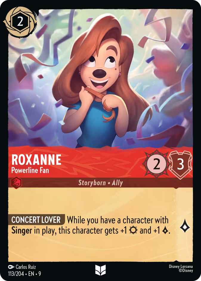 Roxanne - Powerline Fan 9-113 Lorcana card