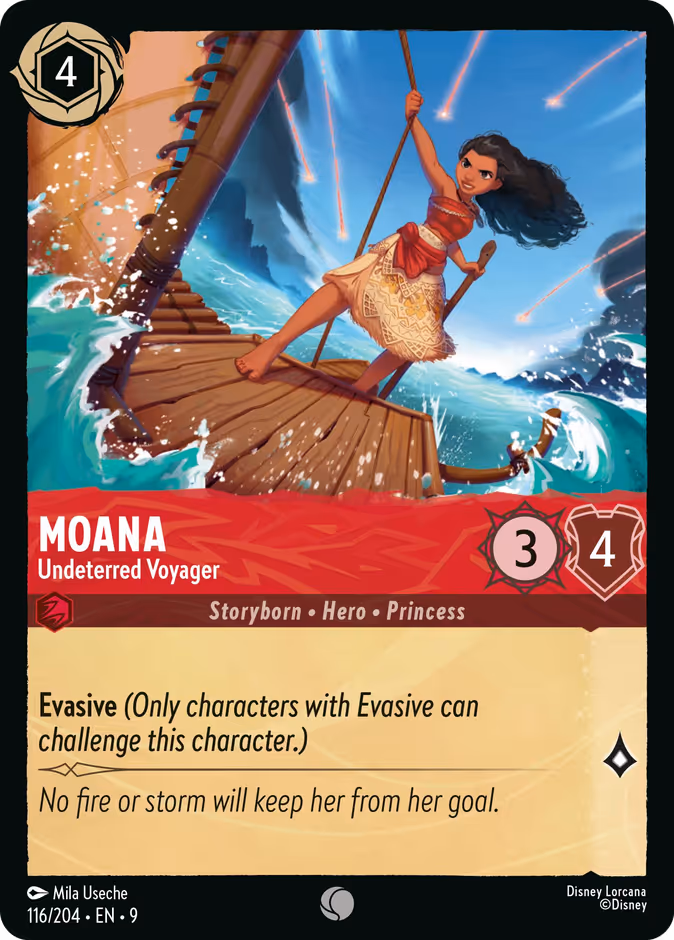 Moana - Undeterred Voyager 9-116 Lorcana card