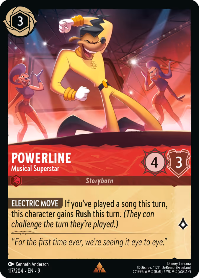 Powerline - Musical Superstar 9-117 Lorcana card